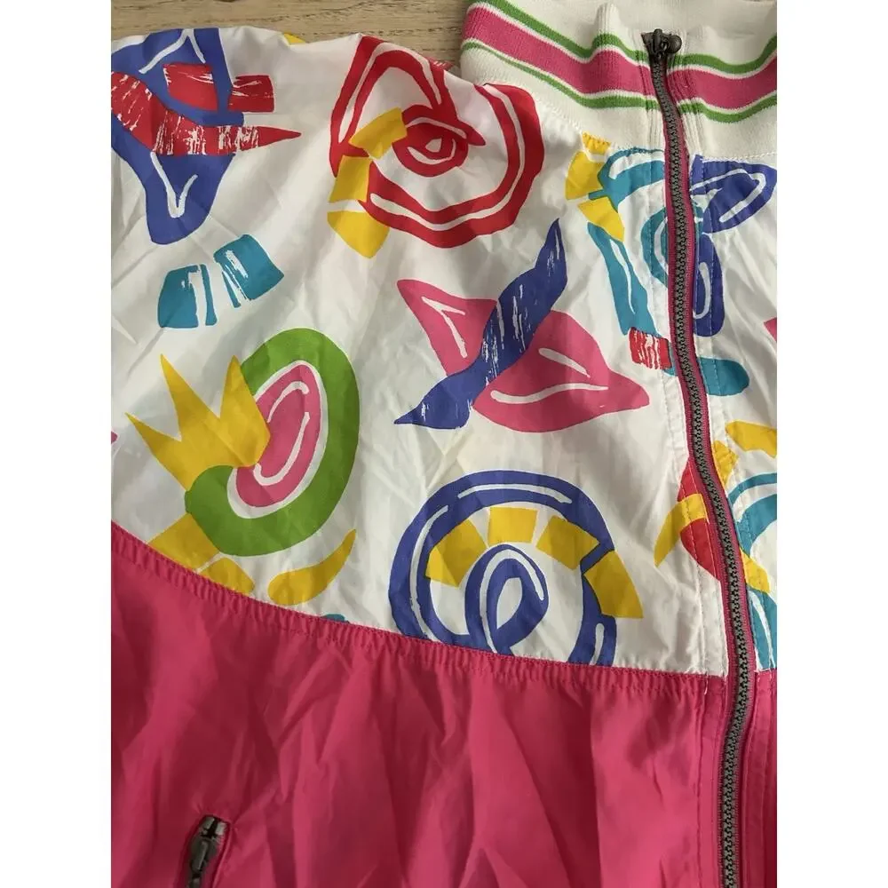 VTG Nike Elite Jacket Women’s Medium Art Abstract Lined Track‎ Wind